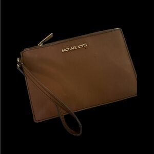 Michael Kors Brown Leather Wrislet